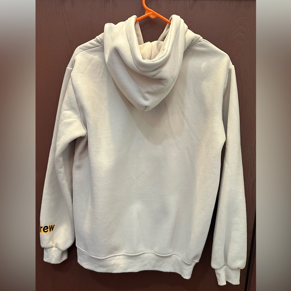 Drew House Cream Hoodie with Yellow Logo - Picture 2 of 5